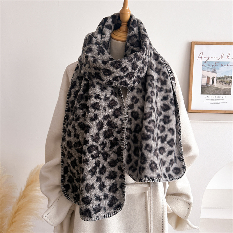 Autumn Winter Leopard Scarf Wo - Woven Scarf Blanket ulasan dan harga