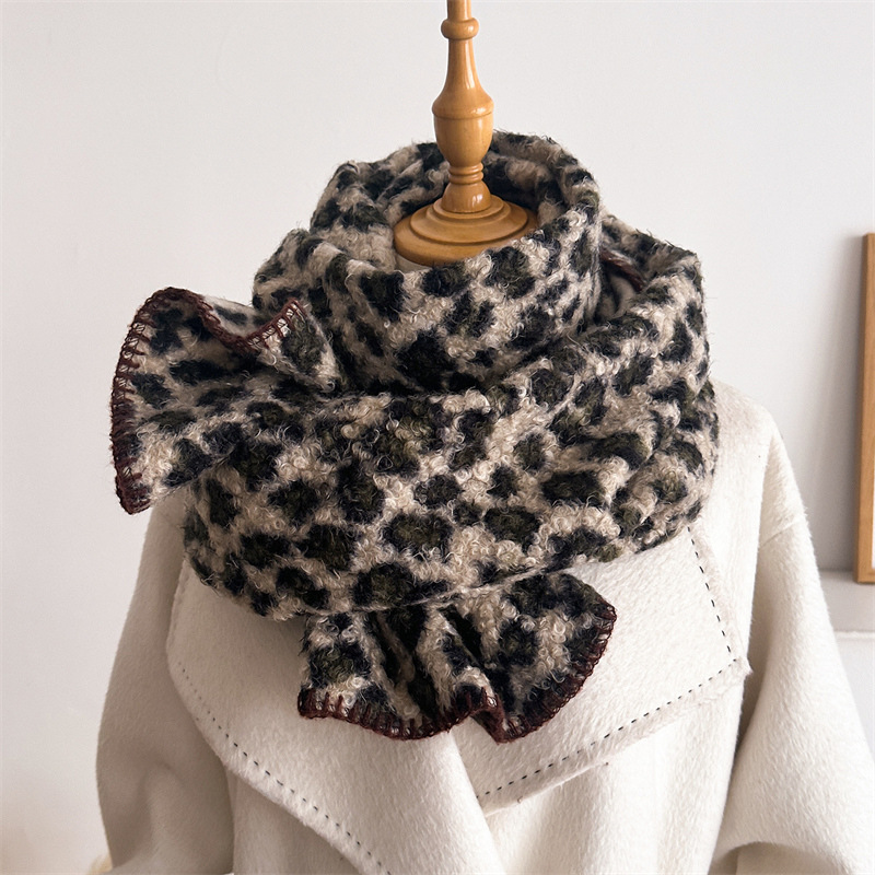 Autumn Winter Leopard Scarf Wo - Woven Scarf Blanket ulasan dan harga