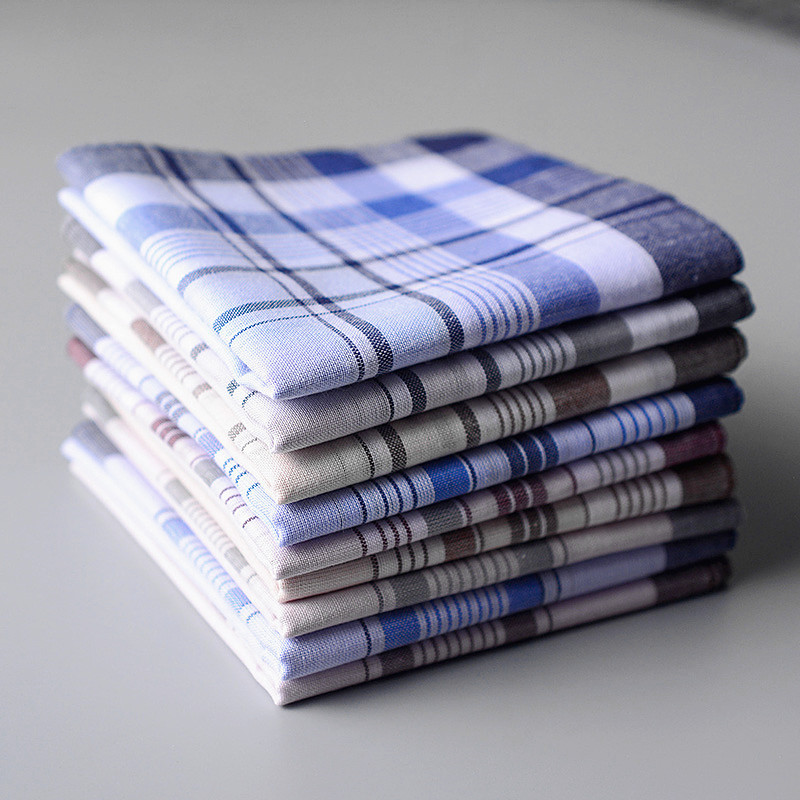 100% Cotton Handkerchief Plaid - Handkerchief Cotton Men ulasan dan harga