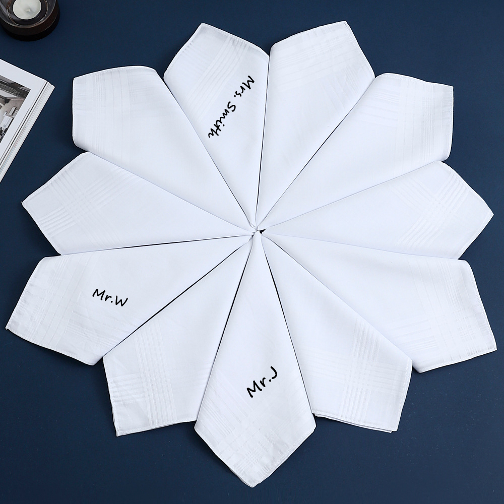 Personalized Custom Text Cotto - Handkerchief Cotton Men ulasan dan harga