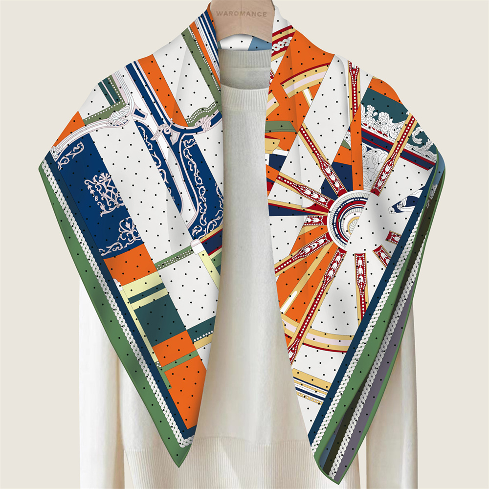 POBING Hand Rolled Twill Silk  - Scarf Silk Square ulasan dan harga